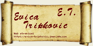 Evica Tripković vizit kartica